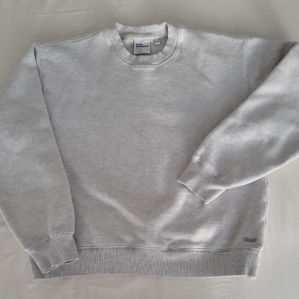 TNA Sweatfleece Perfect Fit Sweatshirt Heather Cloud White S